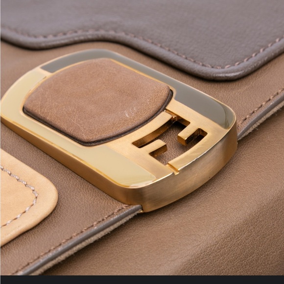 Fendi Calfskin ColorBlock Anna Leather Satchel Italy - Picture 8 of 11